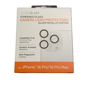 Z9N DuraGlass Silver Metallic‎ Glass Camera Protector - iPhone 16 Pro/16 Pro Max